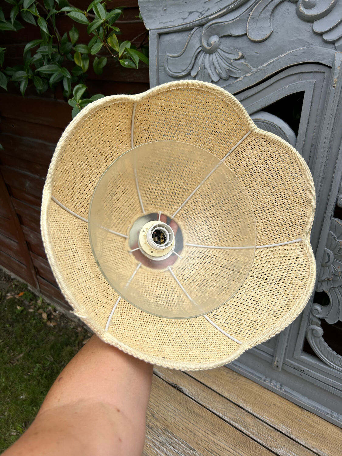 Suspension Flower in natural fibers