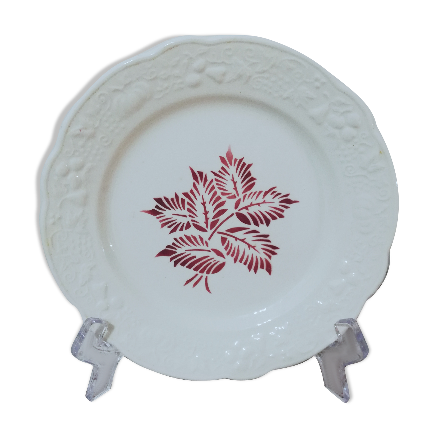 Dessert plate Digoin Sarreguemines model "Salomé"