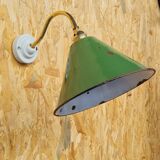 Vintage wall lamp in enamelled sheet metal