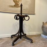 Umbrella holder in arched and dark wood