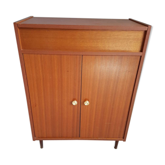 Vintage Shoe cabinet with storage locker on top