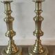 Pair of brass candlesticks from the 19th century.