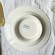 Vintage pedestal dish Blue iron earth Salins model Arbois Ennege