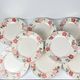 Set of 8 large porcelain plates Cameo Florals Malaysia 1970–90
