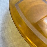 Large Art Deco amber glass bowl
