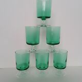 6 verres à poed pour apéritif vintage