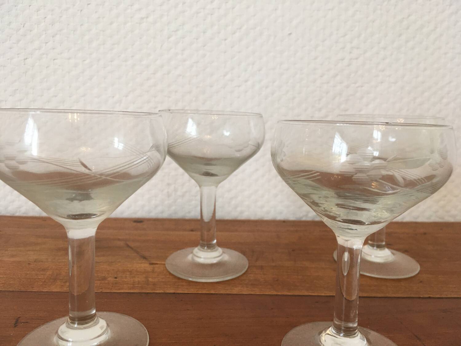 Antique glass service.