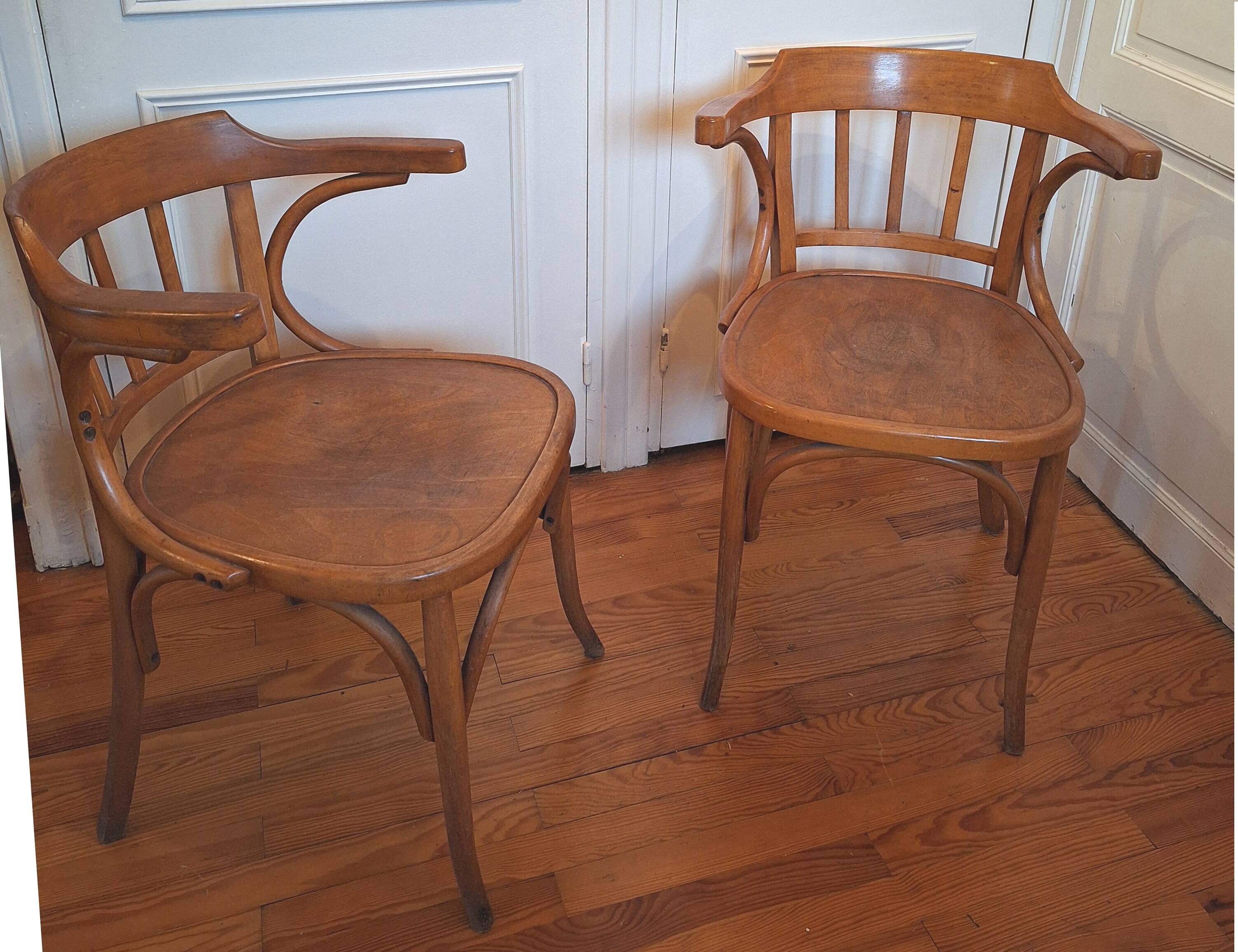 Curved wooden armchair