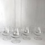 Set of 4 small Izarra and Clés des Ducs armagnac glasses