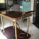 Rolling service wood and brass