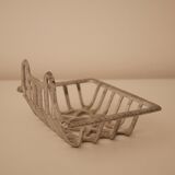 Metal wall-mounted soap holder