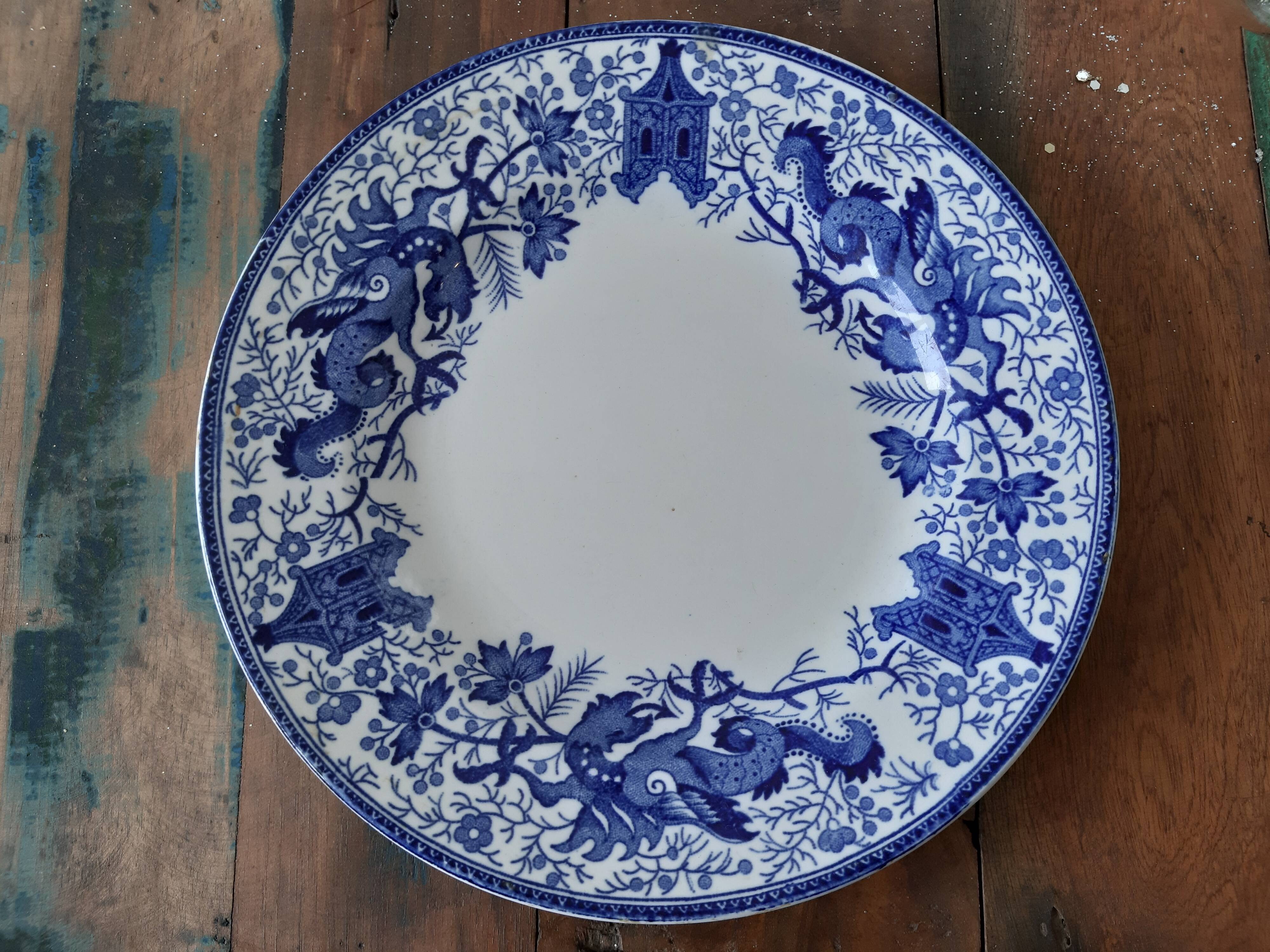 Assiette Boch La Louvière Dragon