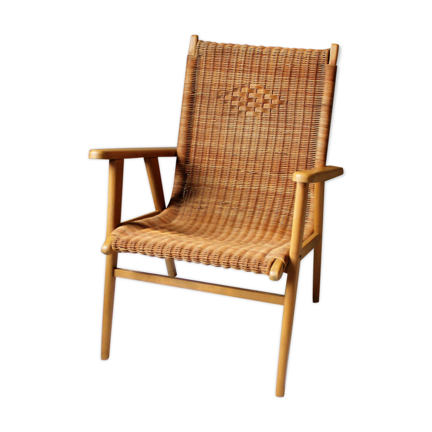 Se of Vintage rattan armchair