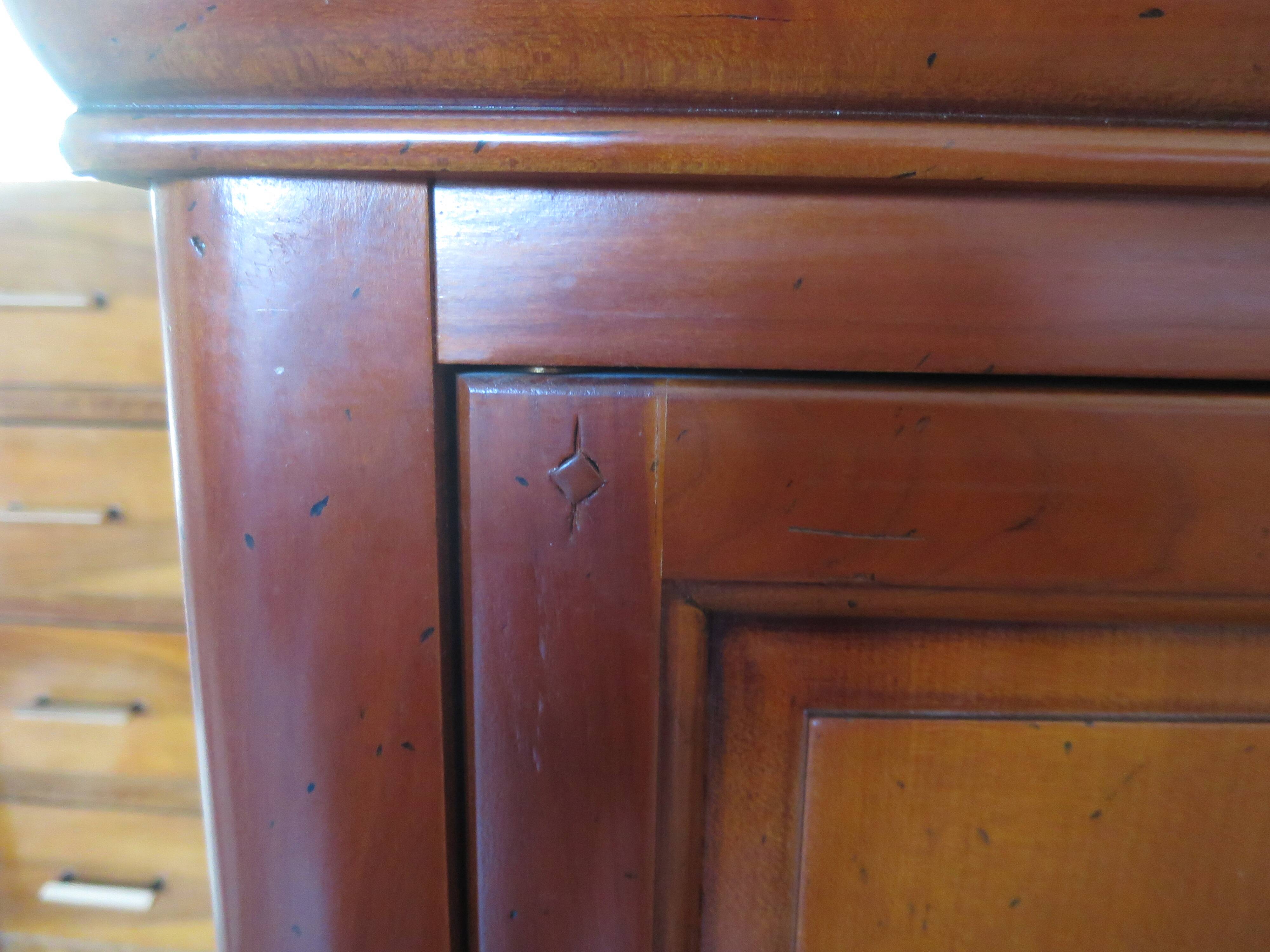 Sideboard - Long entrance cabinet - 1 drawer - 3 doors - solid wood - Louis Philippe