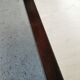 Table basse vintage travertin et bois design 1970