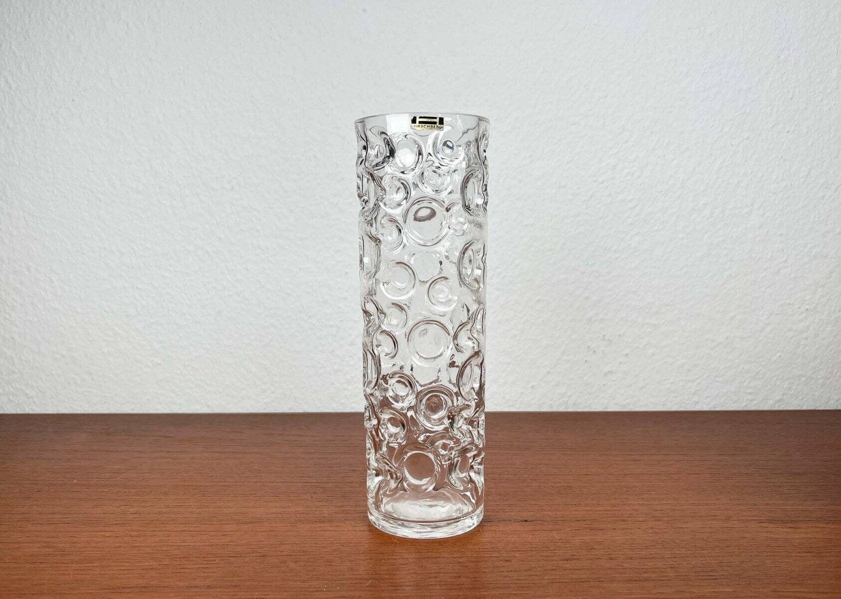Mid-Century Modern Space Age Bubble Glass Vase by Wilhelm Braun-Feldweg for Hirschberg, Germany, 1960s
