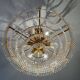 Old bronze waterfall chandelier with crystal tassels