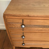 Art deco chest of drawers in light oak