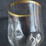 8 Daum gold-plated wine glasses