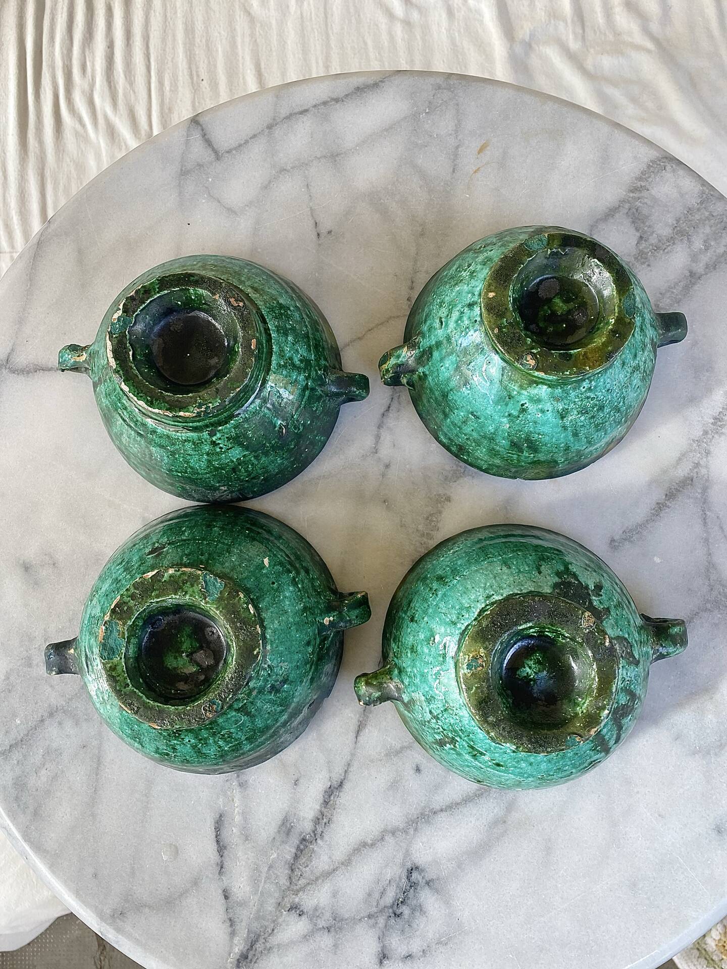 Ceramic set of cups and plates Tamegroute Morocco