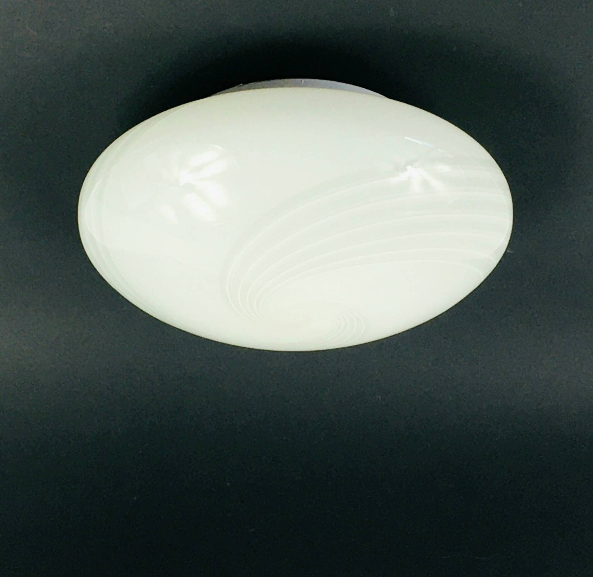 Murano Glass Swirl Ceiling Light or Wall Light from Hillebrand, 1970s