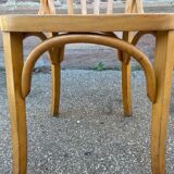 American office style armchair Viennese curved wood FISCHEL THONET 1950