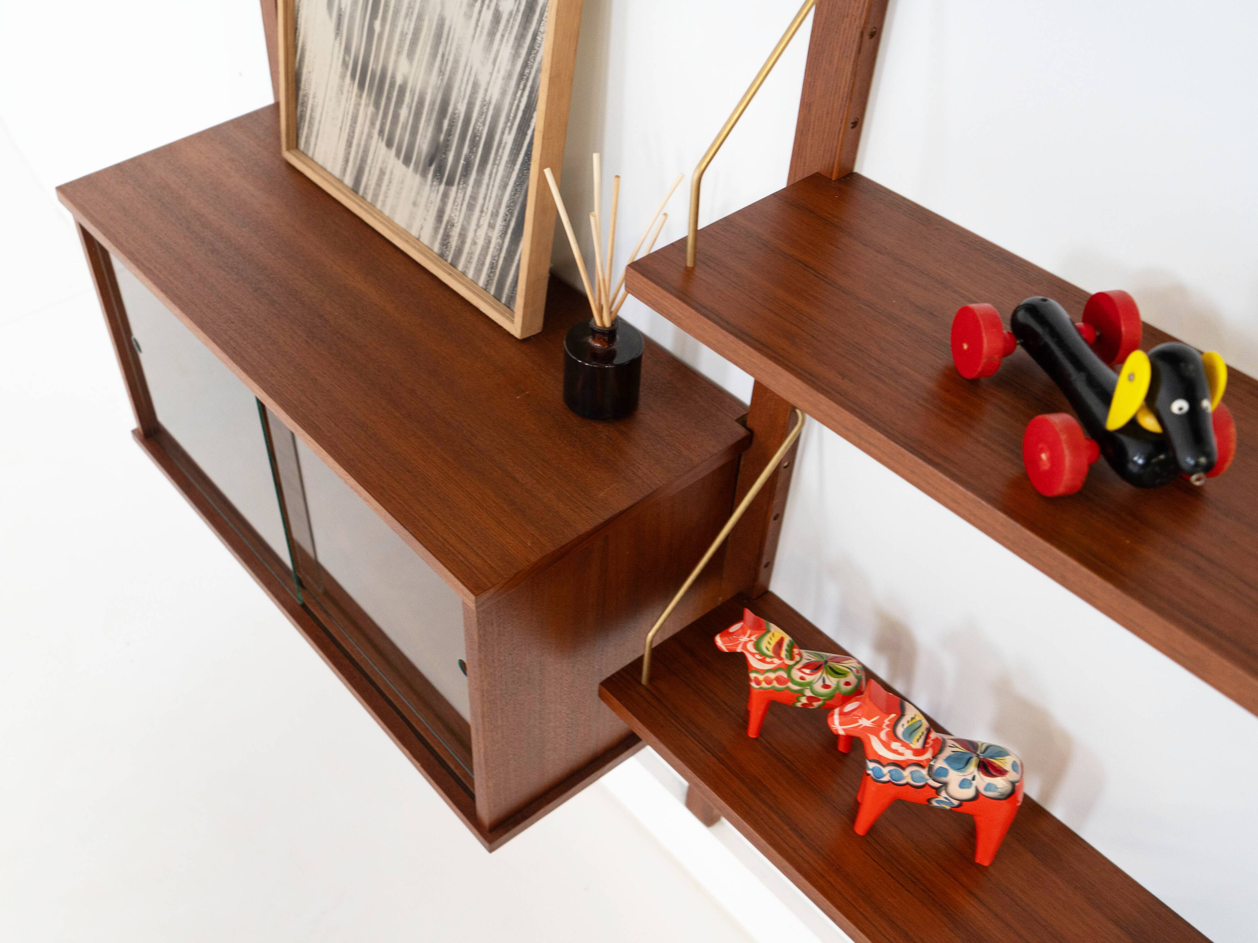Teak modular shelving unit, Danish design, 1960s, made in Denmark