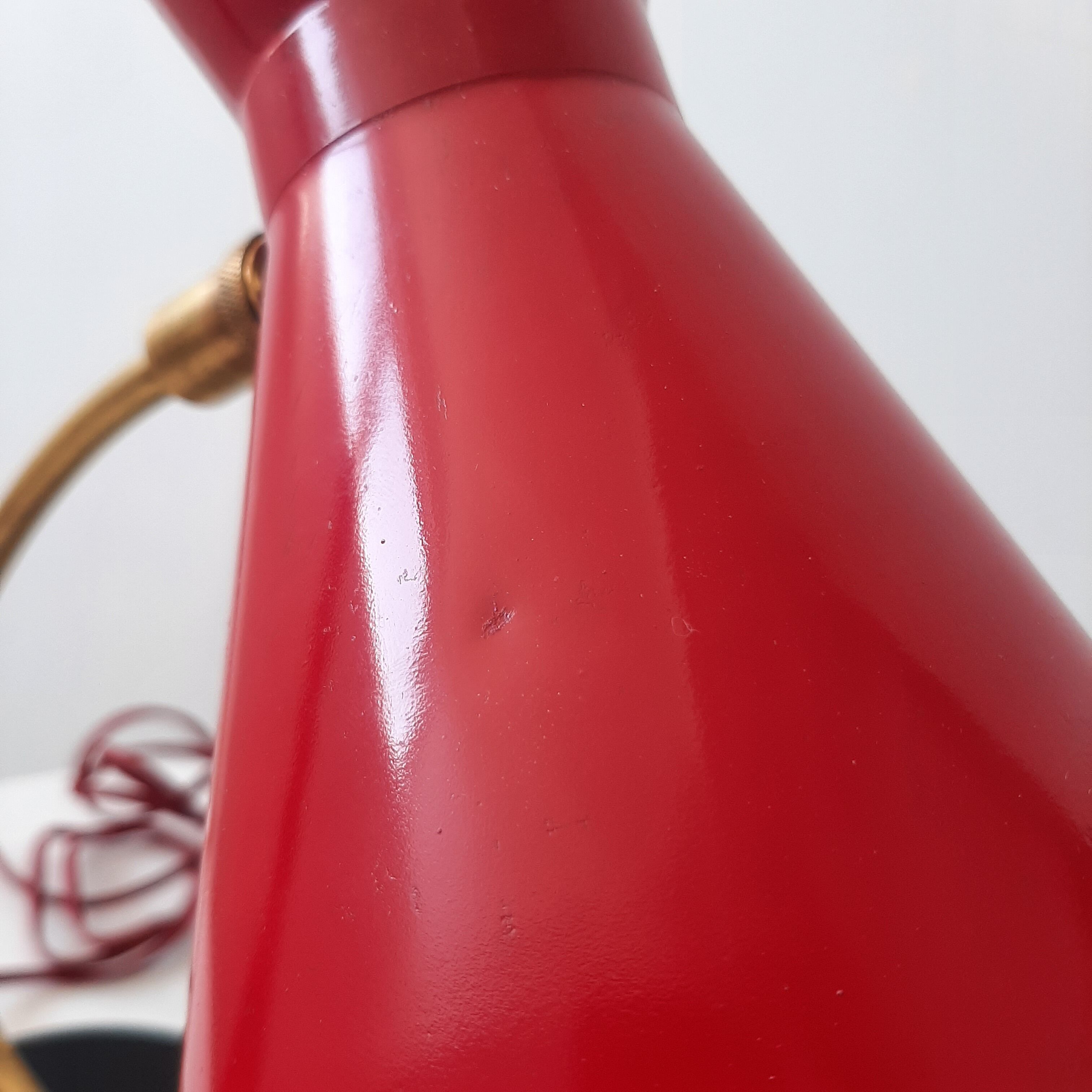 diabolo lamp 50s brass and metal