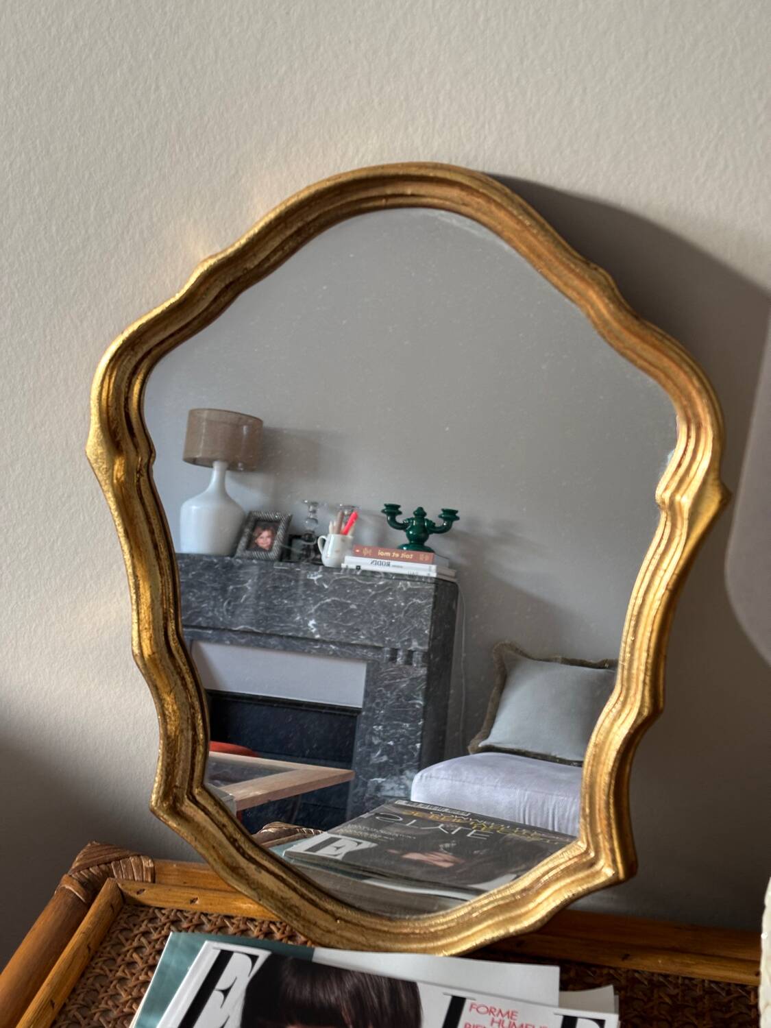 Vintage gold mirror
