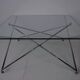 Table basse chrome et verre