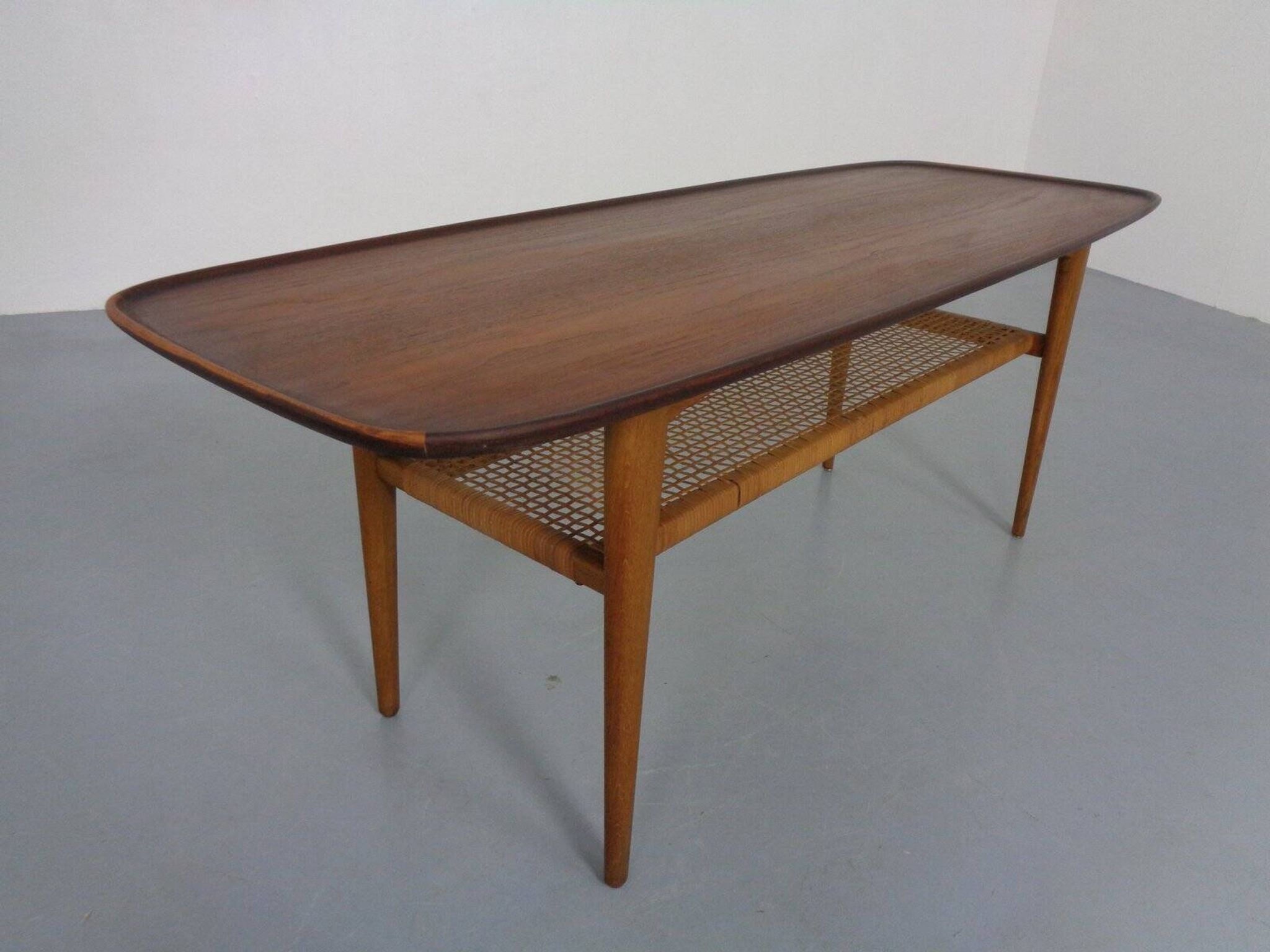 Teak & Oak Coffee Table by Børge Mogensen for Fredericia Stolefabrik, 1950s