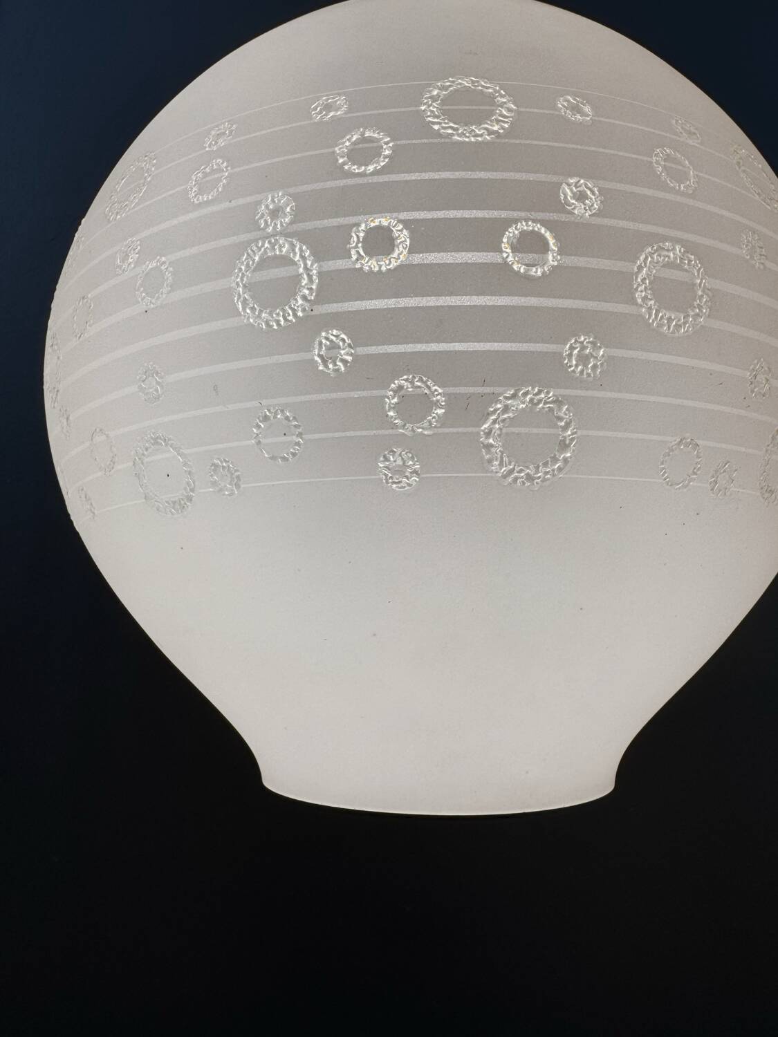 70s bubble glass pendant light