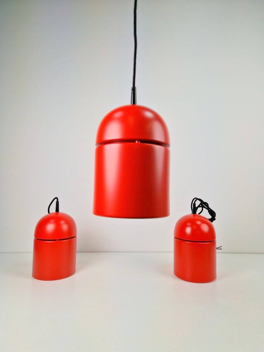 Vintage Uni Pendant Lamps by Vagn Dyring for Nordisk Solar, 1970s, Set of 3