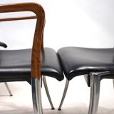 Set of four Coro dining chairs by Luigi Origlia, 1980