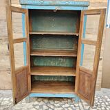 Ancien vaisselier Art déco en teck birman