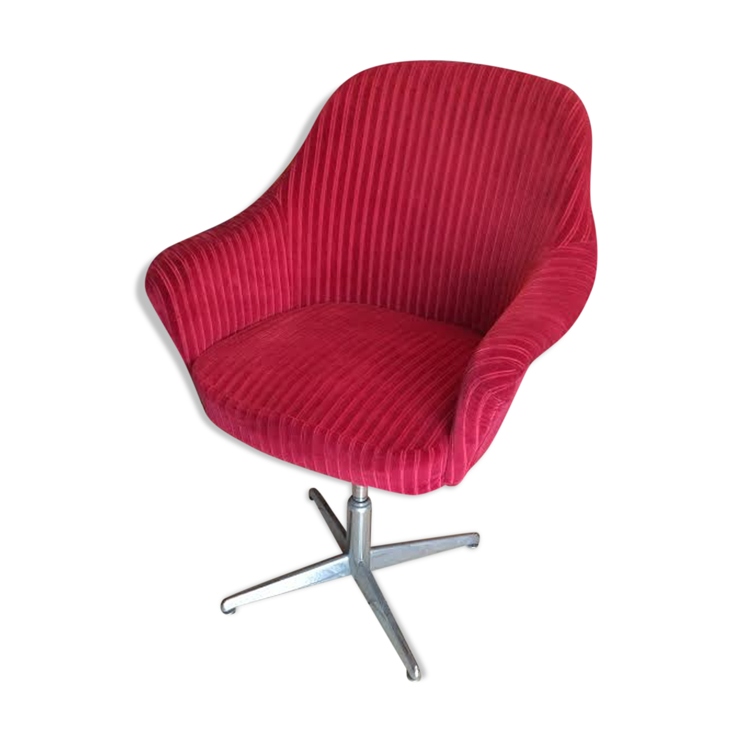 Red velvet design chair