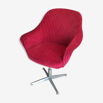 Red velvet design chair