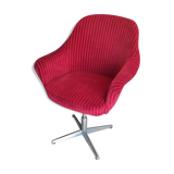 Fauteuil design rouge en velours