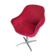 Fauteuil design rouge en velours