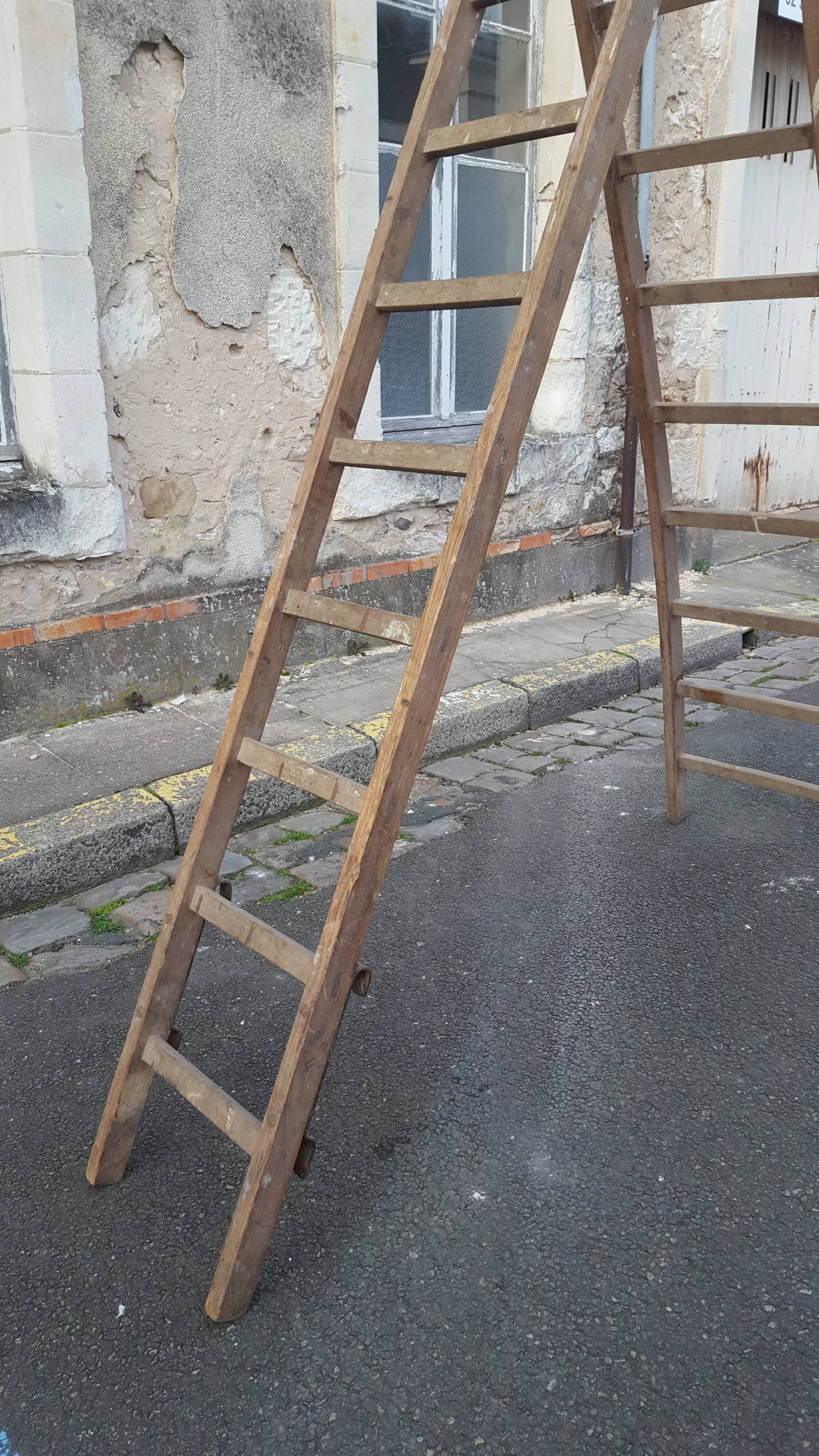 Large double wood ladder