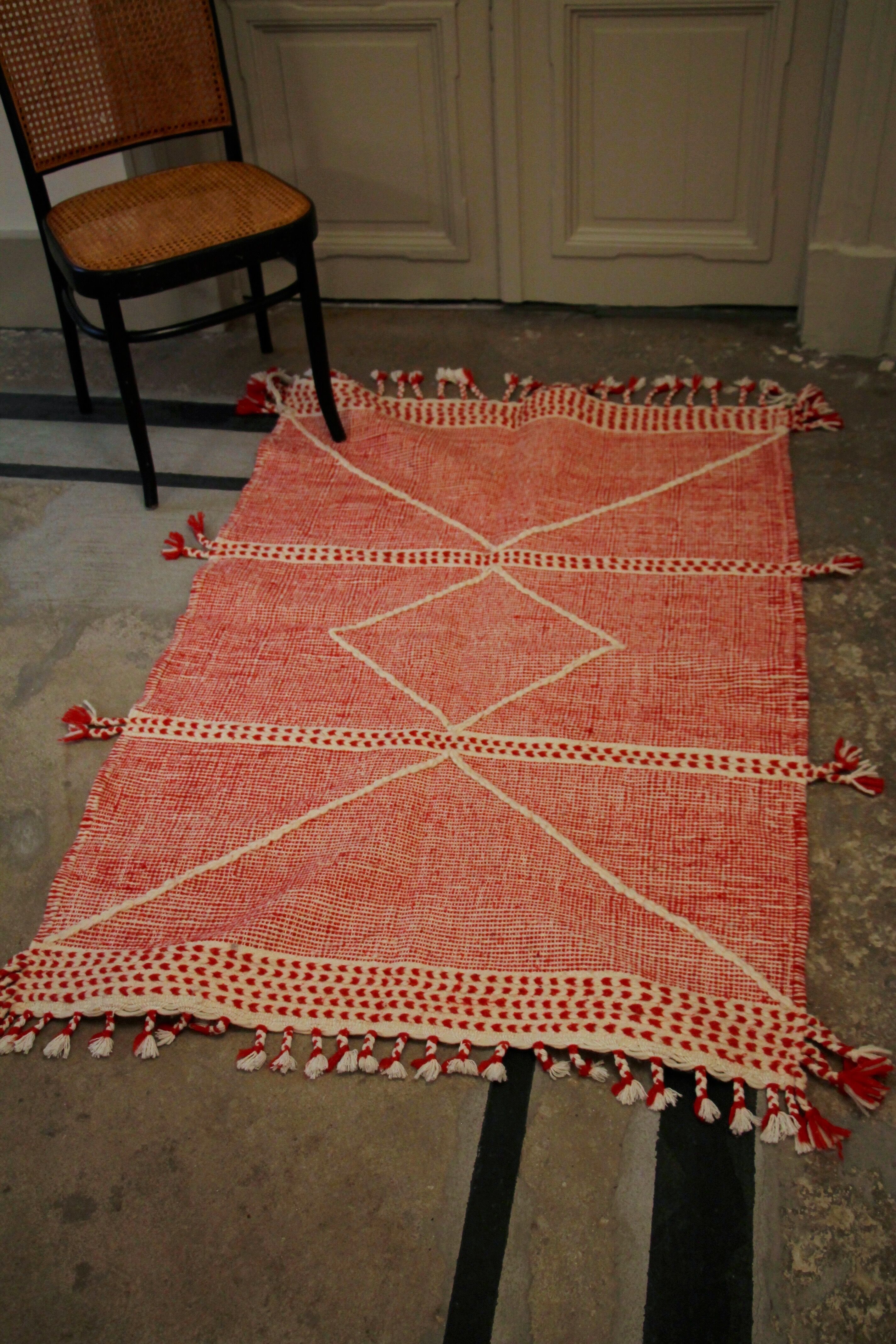 Tapis zanafi rouge 150x100 cm