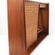 Arne Wahl Iversen Miroir Mural & Cabinet Étagère, Teck & Cane pour Brenderup Danemark