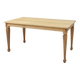 Vintage solid oak table with antique legs.