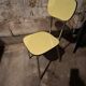 4 chaises en formica jaune
