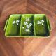Former servant 3 compartments Glazed ceramic Signed Poët-Laval Vintage pottery 50s