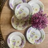 Set of 6 old flat plates - Reine Marguerite de KG Lunéville -