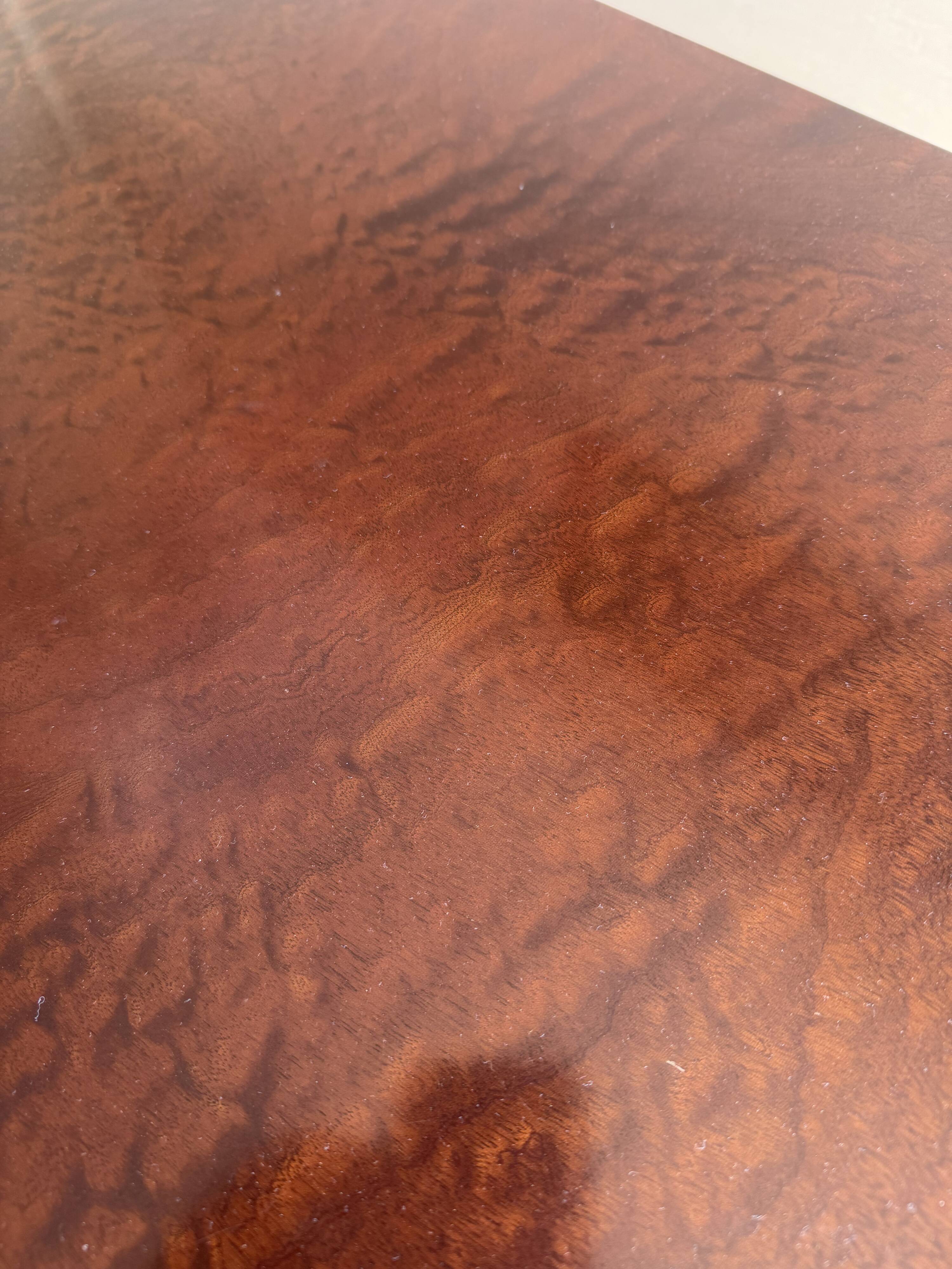Folding bridge table in solid mahogany – 1950s – professionally restored