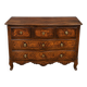 Curved commode from the Louis XV period in walnut and elm burl.