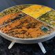 Roche Bobois coffee table design 1960-1970 ceramic top on metal.