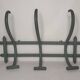 Curved wooden coat rack